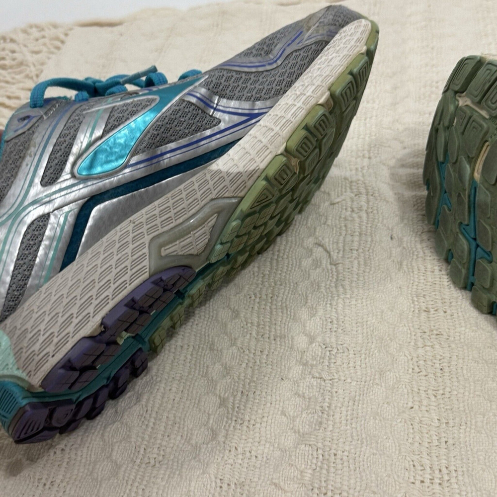 Brooks Adrenaline GTS 16 Running Shoes Womens Size 10 Silver Teal 1202031B170 - Picture 16 of 16
